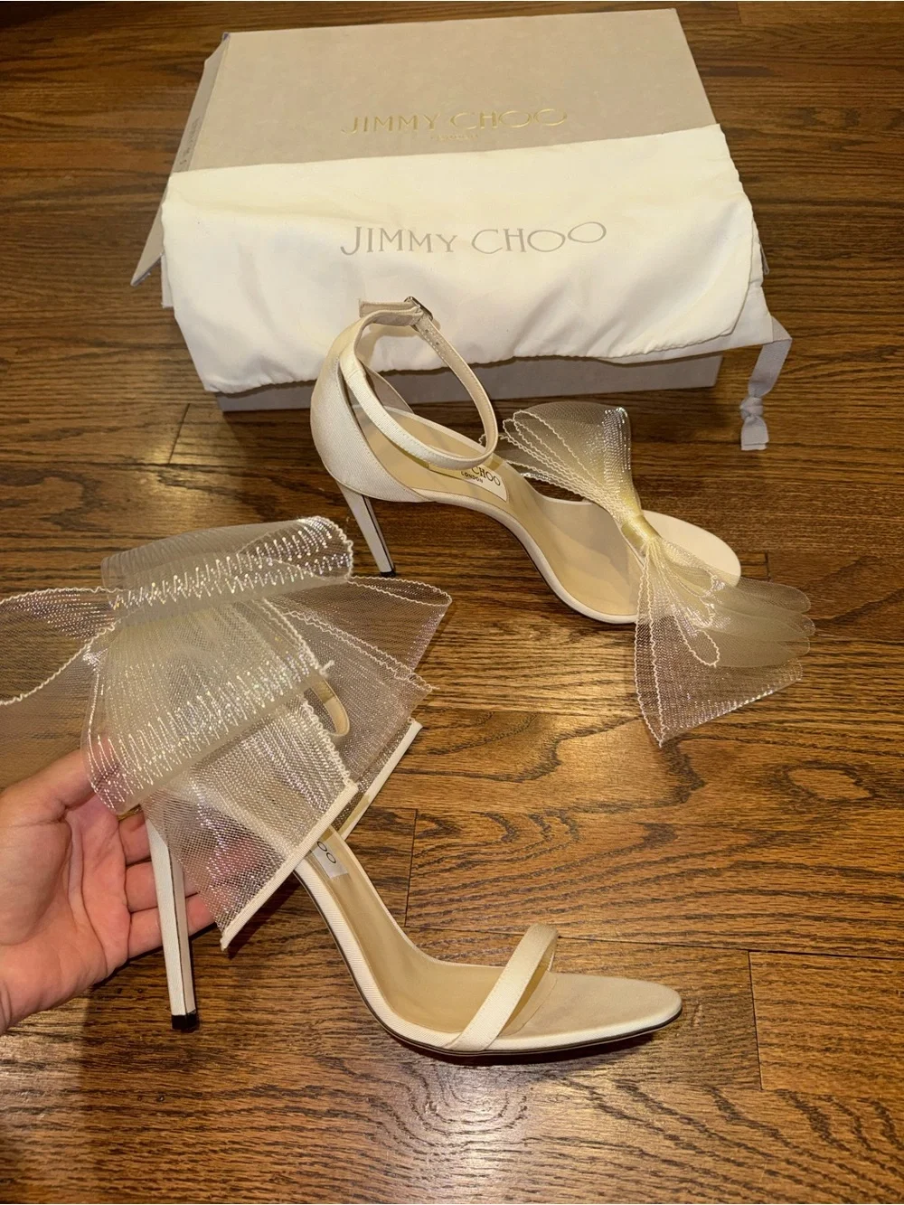 Size 42 Jimmy Choo Aveline 100 Sandal Latte